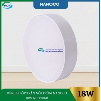 Đèn Led Ốp Trần Nổi Tròn Nanoco 18W NSFP186R