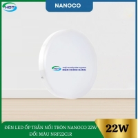 Đèn Led Ốp Trần Nổi Tròn Nanoco 22W Đổi Màu NRP22C1R