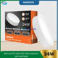 Đèn Led Ốp Trần Nổi Tròn Nanoco 24W NSFP246R