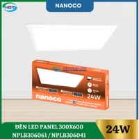 Đèn Led Panel 300x600 Nanoco 24w NPLB306061 / NPLB306041