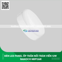 Đèn Led Panel ốp trần nổi tràn viền Nanoco 12W NRP123R/ NRP124R/ NRP126R