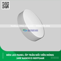 Đèn Led Panel ốp trần nổi viền mỏng Nanoco 24W NSFP243R/ NSFP244R/ NSFP246R
