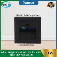 ĐÈN LỐI ĐI LED VÀNG LẮP ÂM CẢM BIẾN ĐEN NSLX901BS
