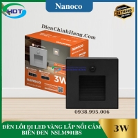 ĐÈN LỐI ĐI LED VÀNG LẮP NỔI CẢM BIẾN ĐEN NSLM901BS