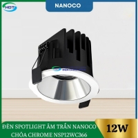 Đèn Spotlight Âm Trần Nanoco 12W Chóa Chrome NSP12WC366
