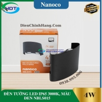 ĐÈN TƯỜNG LED IP65 3000K, MÀU ĐEN NBLS015