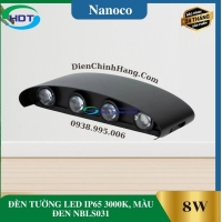 ĐÈN TƯỜNG LED IP65 3000K, MÀU ĐEN NBLS031