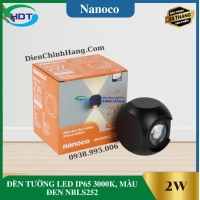 ĐÈN TƯỜNG LED IP65 3000K, MÀU ĐEN NBLS252