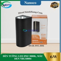 ĐÈN TƯỜNG LED IP65 3000K, MÀU ĐEN NBLS8004