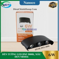 ĐÈN TƯỜNG LED IP65 3000K, MÀU ĐEN NBS016