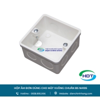 Hộp âm đơn dùng cho mặt vuông chuẩn BS Nanoco NA105