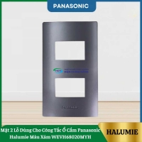 Mặt 2 Lỗ Dùng Cho Công Tắc Ổ Cắm Panasonic Halumie Màu Xám WEVH68020MYH