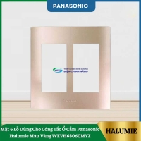 Mặt 6 Lỗ Dùng Cho Công Tắc Ổ Cắm Panasonic Halumie Màu Vàng WEVH68060MYZ