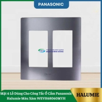 Mặt 6 Lỗ Dùng Cho Công Tắc Ổ Cắm Panasonic Halumie Màu Xám WEVH68060MYH