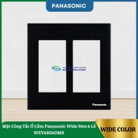 Mặt Công Tắc Ổ Cắm Panasonic Wide Đen 6 Lỗ WEV68060MB