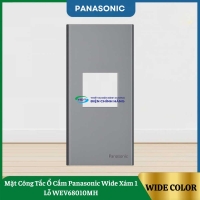 Mặt Công Tắc Ổ Cắm Panasonic Wide Xám 1 Lỗ WEV68010MH