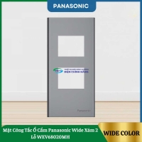 Mặt Công Tắc Ổ Cắm Panasonic Wide Xám 2 Lỗ WEV68020MH