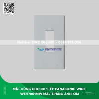 Mặt dùng cho CB 1 tép Panasonic dòng Wide WEV7001MW màu trắng ánh kim