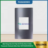 Mặt Dùng Cho Cb 2 Tép Và Ổ Cắm Đơn 3 Chấu Panasonic Halumie Màu Xám WEVH680290MYH