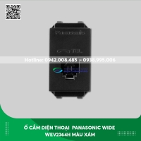 Ổ cắm diện thoại 4 cực Panasonic dòng Wide WEV2364H màu xám