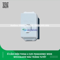 Ổ cắm diện thoại 4 cực Panasonic dòng Wide WEV2364SW màu trắng tuyết