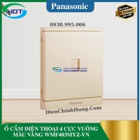Ổ CẮM ĐIỆN THOẠI 4 CỰC VUÔNG MÀU VÀNG WMF403MYZ-VN