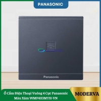 Ổ Cắm Điện Thoại Vuông 4 Cực Panasonic Màu Xám WMF403MYH-VN
