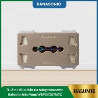 Ổ Cắm Đôi 3 Chấu Đa Năng Panasonic Halumie Màu Vàng WEV157207MYZ