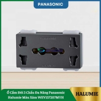 Ổ Cắm Đôi 3 Chấu Đa Năng Panasonic Halumie Màu Xám WEV157207MYH