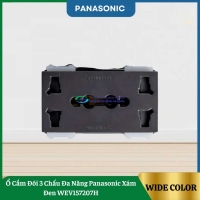 Ổ Cắm Đôi 3 Chấu Đa Năng Panasonic Xám Đen WEV157207H