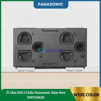 Ổ Cắm Đôi 3 Chấu Panasonic Xám Đen WEV1582H