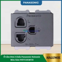 Ổ Cắm Đơn 3 Chấu Panasonic Halumie Màu Xám WEV1181MYH