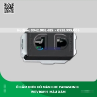 Ổ cắm đơn có màn che Panasonic dòng Wide WEV1081H loại cắm nhanh màu xám