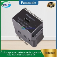 Ổ CẮM SẠC USB 1 CỔNG CHUẨN C PD 18W MÀU XÁM WEF412417MYH-VN