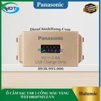 Ổ CẮM SẠC USB 1 CỔNG MÀU VÀNG WEF108107MYZ-VN