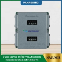 Ổ Cắm Sạc USB 2 Cổng Type A Panasonic Halumie Màu Xám WEF11821MYH