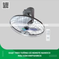 Quạt đảo trần có remote Nanoco màu xám NOF1603G-RC