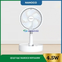 Quạt Sạc Nanoco NFF1618W