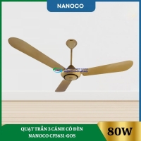 Quạt Trần 3 Cánh Có Đèn Nanoco NCF5631-GOS