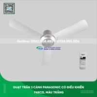 Quạt trần Panasonic 3 cánh có điều khiển F48CZL màu trắng