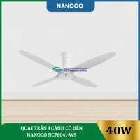 Quạt Trần 4 Cánh Có Đèn Nanoco NCF6041-WS