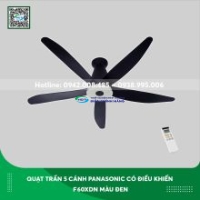 Quạt trần Panasonic 5 cánh có điều khiển F60XDN màu đen