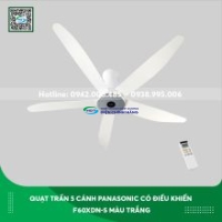 Quạt trần Panasonic 5 cánh có điều khiển F60XDN-W màu trắng