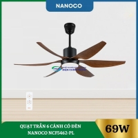 Quạt Trần 6 Cánh Có Đèn Nanoco NCF5462-PL