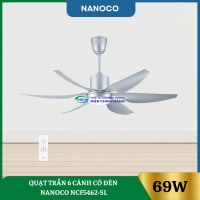 Quạt Trần 6 Cánh Có Đèn Nanoco NCF5462-SL