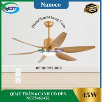 QUẠT TRẦN 6 CÁNH CÓ ĐÈN NCF5462-GL