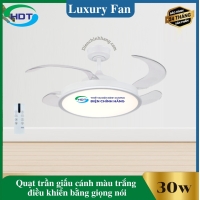 Quạt Trần Giấu Cánh Màu Trắng