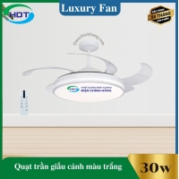 Quạt Trần Giấu Cánh Màu Trắng Sải Cánh Lớn