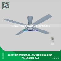 Quạt trần Panasonic 4 cánh có điều khiển F-56MPG-S màu bạc