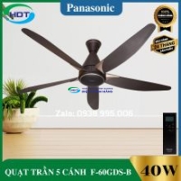 Quạt trần Panasonic 5 cánh màu nâu F-60GDS-B